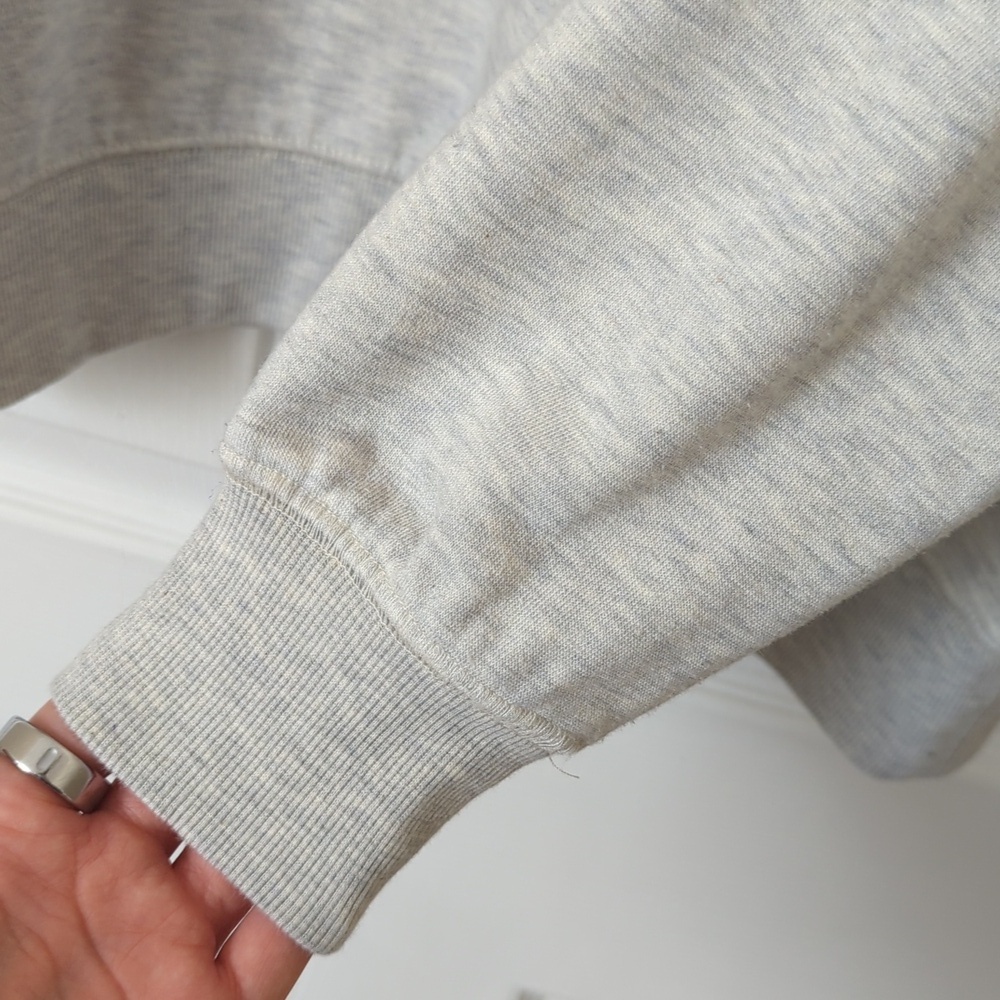 Anthropologie Saddle Up! Graphic Relaxed Fit Crewneck Sweatshirt Heather Gray S - Picture 9 of 12